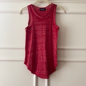 Fabrik Red Sleeveless Top